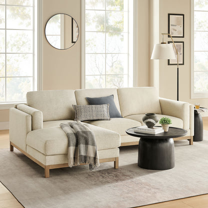 Roscoe Left-Facing Fabric Sectional Sofa with Chaise by Furniture for America