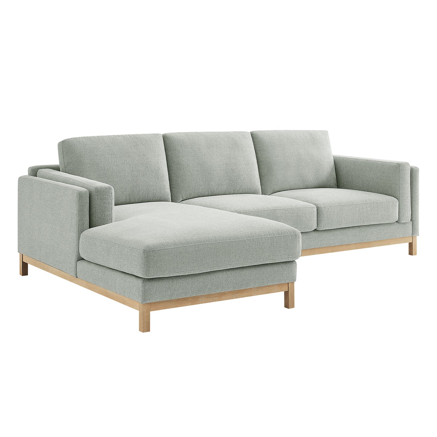 Roscoe Left-Facing Fabric Sectional Sofa with Chaise by Furniture for America