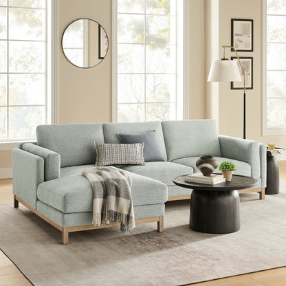 Roscoe Left-Facing Fabric Sectional Sofa with Chaise by Furniture for America
