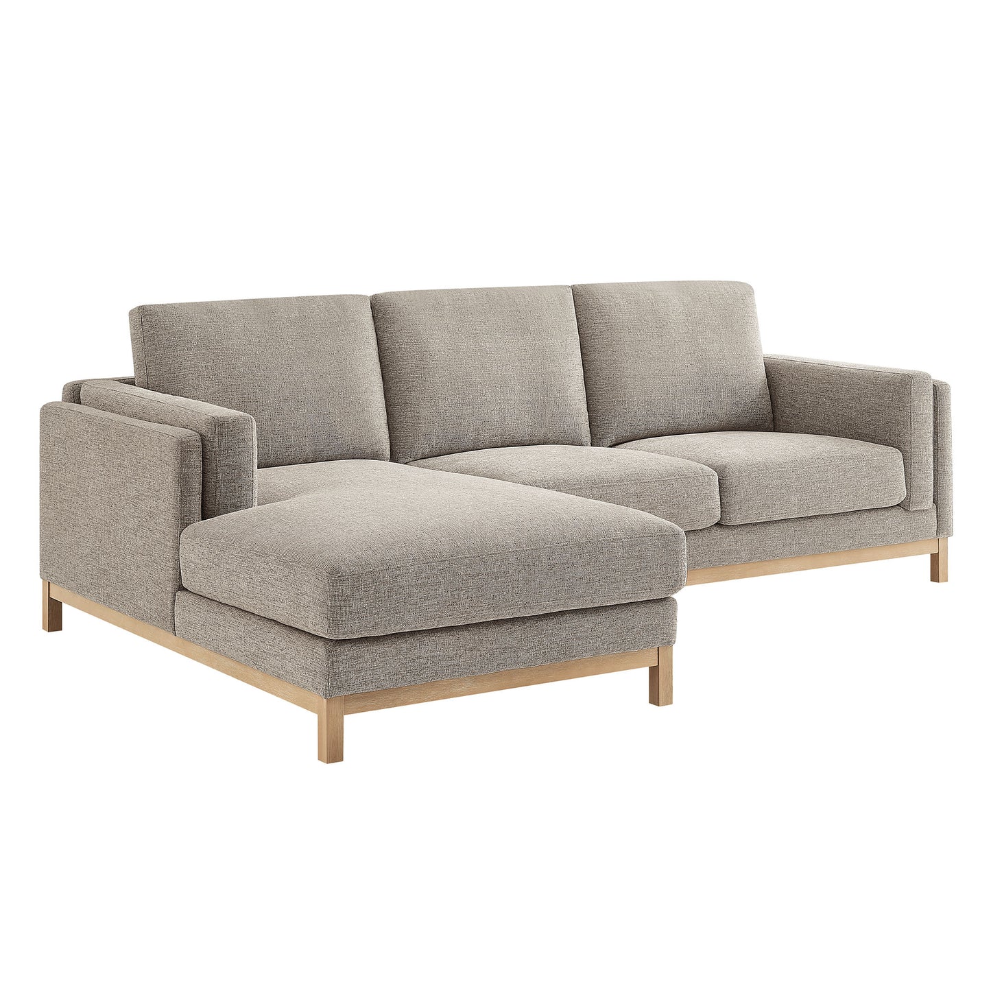 Roscoe Left-Facing Fabric Sectional Sofa with Chaise by Furniture for America