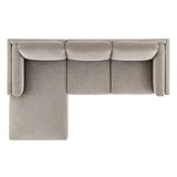 Fern Left-Facing Fabric Sectional Sofa with Chaise in Pewter