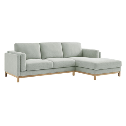 Roscoe Right-Facing Fabric Sectional Sofa with Chaise by Furniture for America