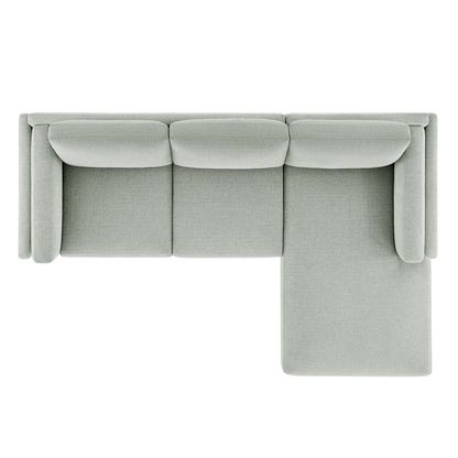 Roscoe Right-Facing Fabric Sectional Sofa with Chaise by Furniture for America