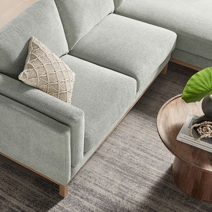 Roscoe Right-Facing Fabric Sectional Sofa with Chaise by Furniture for America