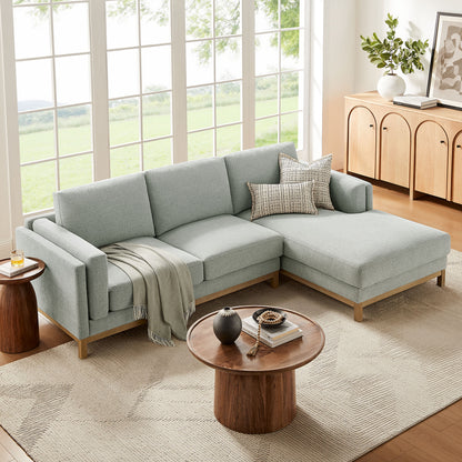 Roscoe Right-Facing Fabric Sectional Sofa with Chaise by Furniture for America