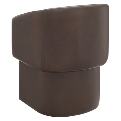 Verity Barrel Back Vegan Leather Dining Chair by Furniture For America