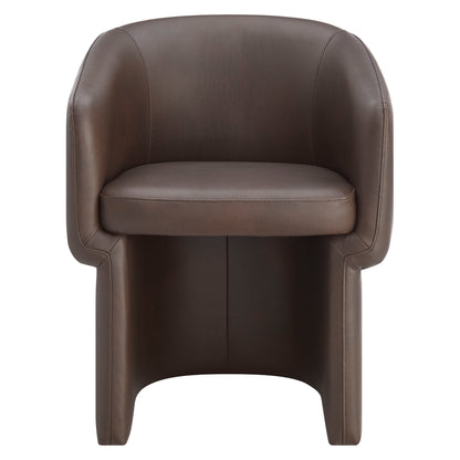Verity Barrel Back Vegan Leather Dining Chair by Furniture For America