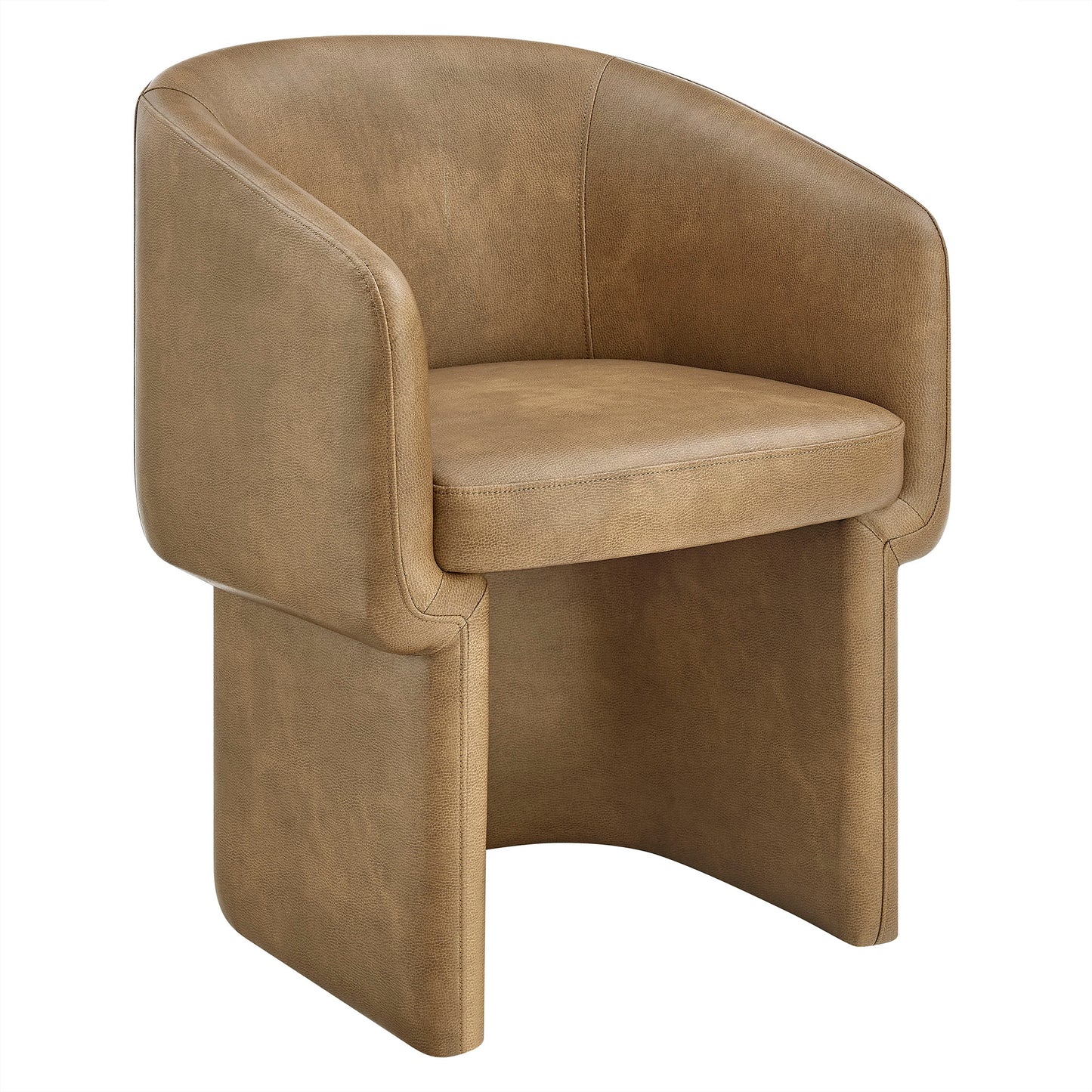 Verity Barrel Back Vegan Leather Dining Chair by Furniture For America