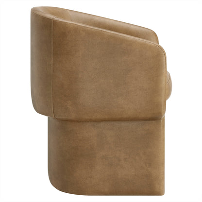 Verity Barrel Back Vegan Leather Dining Chair by Furniture For America