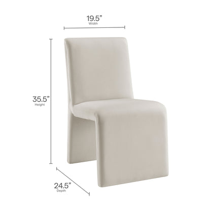 Emory Upholstered Performance Velvet Dining Side Chair by Furniture for America