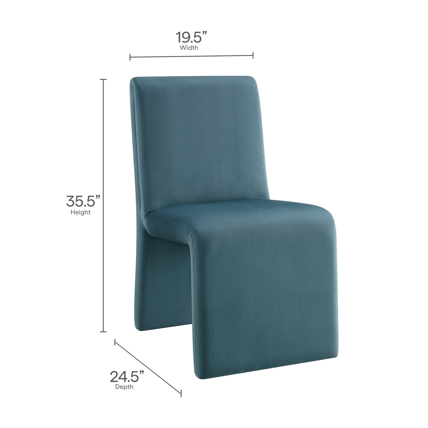Emory Upholstered Performance Velvet Dining Side Chair by Furniture for America