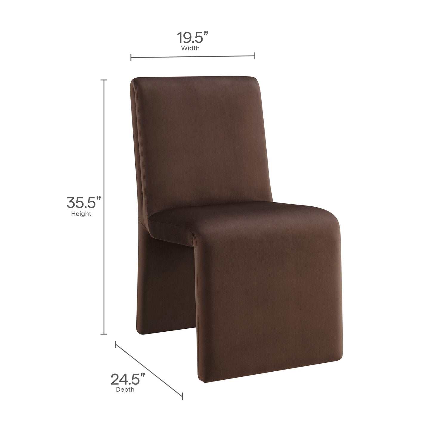 Emory Upholstered Performance Velvet Dining Side Chair by Furniture for America