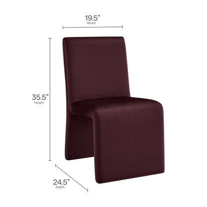Emory Upholstered Performance Velvet Dining Side Chair by Furniture for America