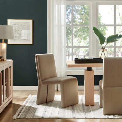 Emory Upholstered Performance Velvet Dining Side Chair by Furniture for America