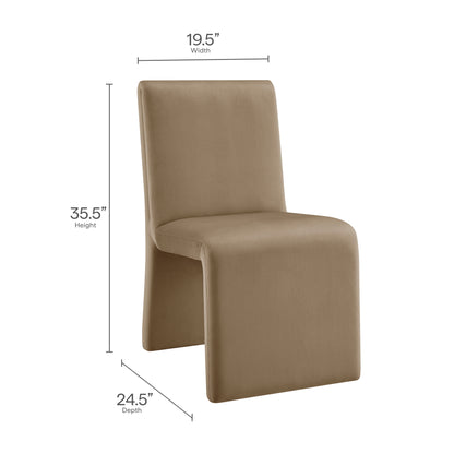 Emory Upholstered Performance Velvet Dining Side Chair by Furniture for America