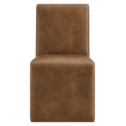 Emory Vegan Leather Dining Side Chair by Furniture for America