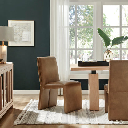 Emory Vegan Leather Dining Side Chair by Furniture for America