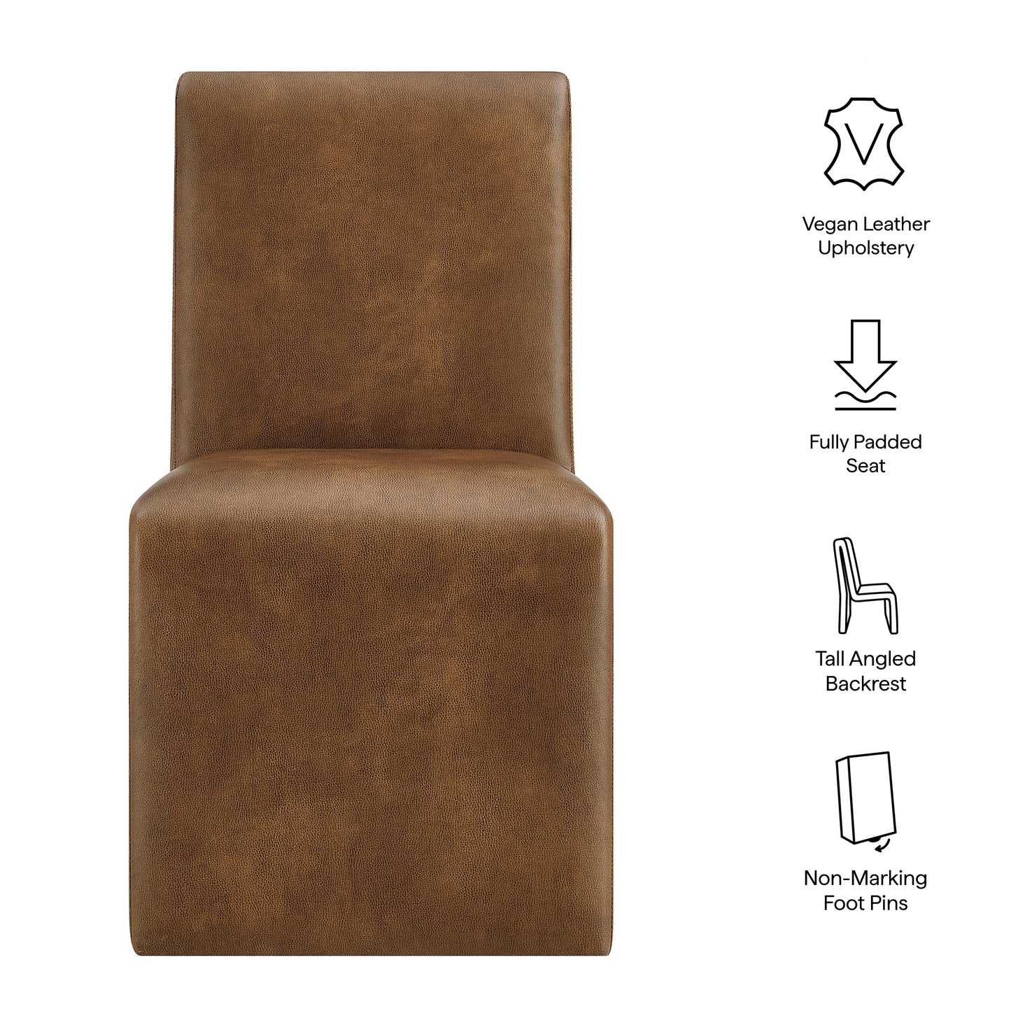 Emory Vegan Leather Dining Side Chair by Furniture for America