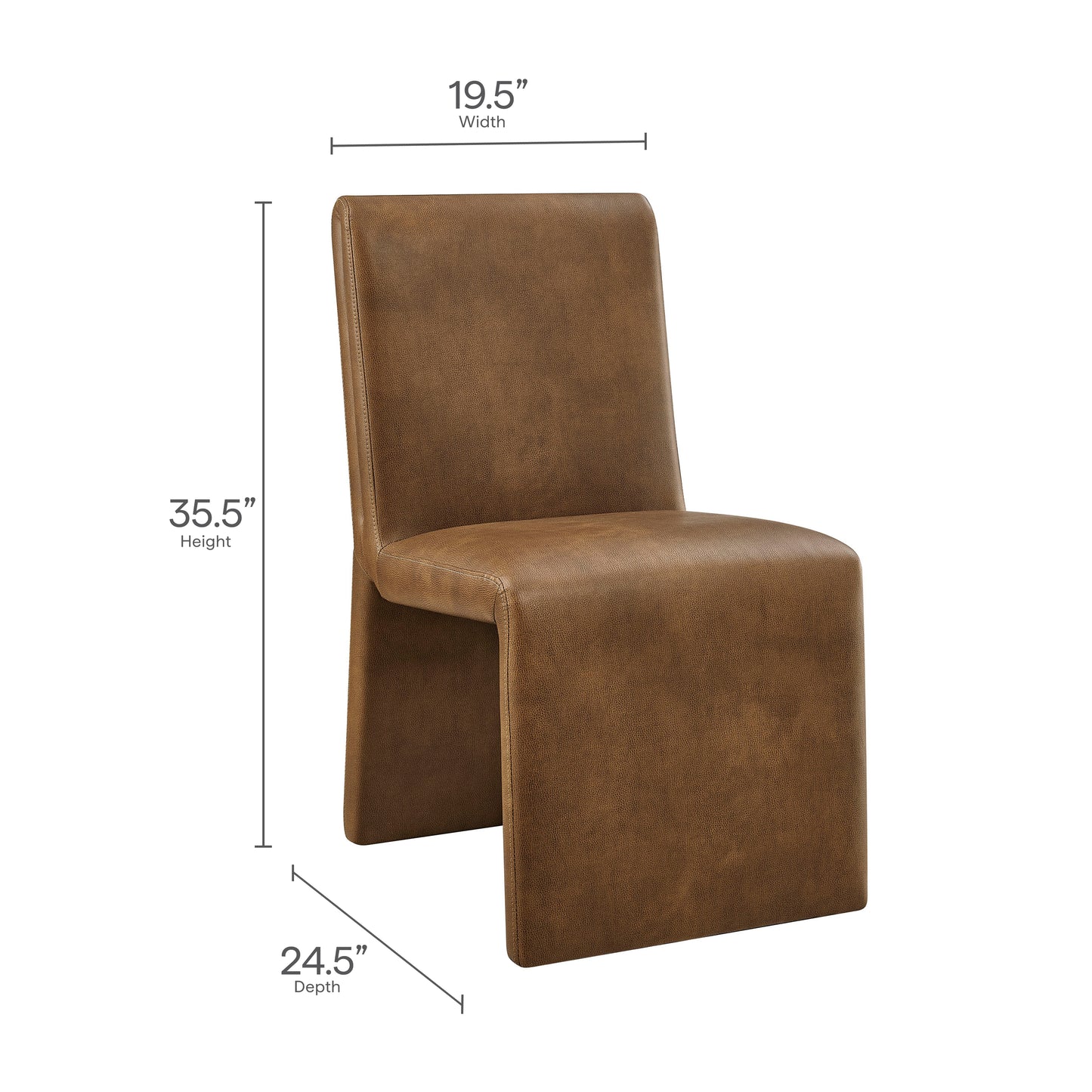 Emory Vegan Leather Dining Side Chair by Furniture for America