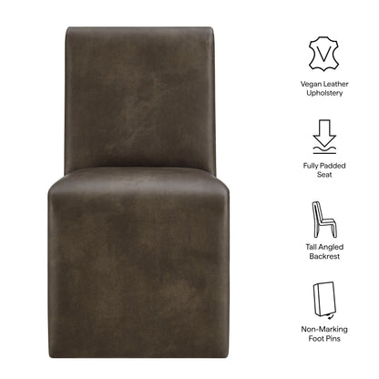Emory Vegan Leather Dining Side Chair by Furniture for America