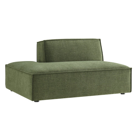 Restore Performance Fabric Upholstered Left-Facing Armless Modular Chaise in Foliage