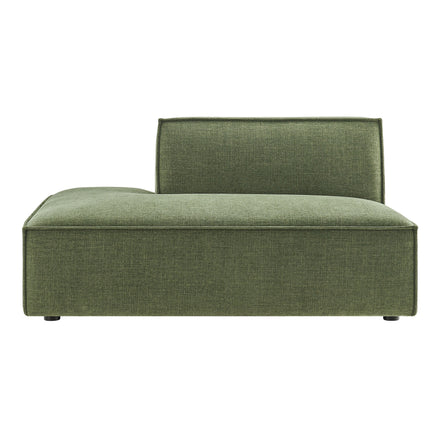 Restore Performance Fabric Upholstered Left-Facing Armless Modular Chaise in Foliage