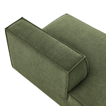 Restore Performance Fabric Upholstered Left-Facing Armless Modular Chaise in Foliage