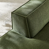 Atlas Performance Fabric Upholstered Left-Facing Armless Modular Chaise in Foliage