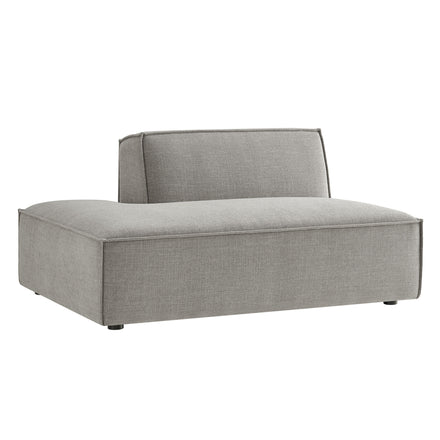 Restore Performance Fabric Upholstered Left-Facing Armless Modular Chaise in Pewter