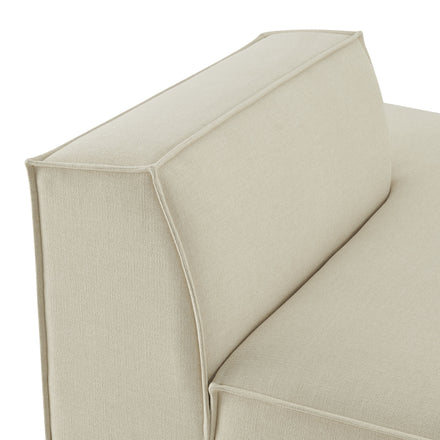 Restore Performance Fabric Upholstered Right-Facing Armless Modular Chaise in Ecru
