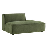 Atlas Performance Fabric Upholstered Right-Facing Armless Modular Chaise in Foliage