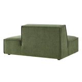 Atlas Performance Fabric Upholstered Right-Facing Armless Modular Chaise in Foliage