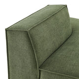 Atlas Performance Fabric Upholstered Right-Facing Armless Modular Chaise in Foliage