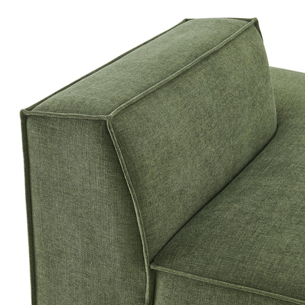 Restore Performance Fabric Upholstered Right-Facing Armless Modular Chaise in Foliage