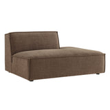 Atlas Performance Fabric Upholstered Right-Facing Armless Modular Chaise in Mocha