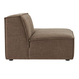 Atlas Performance Fabric Upholstered Right-Facing Armless Modular Chaise in Mocha