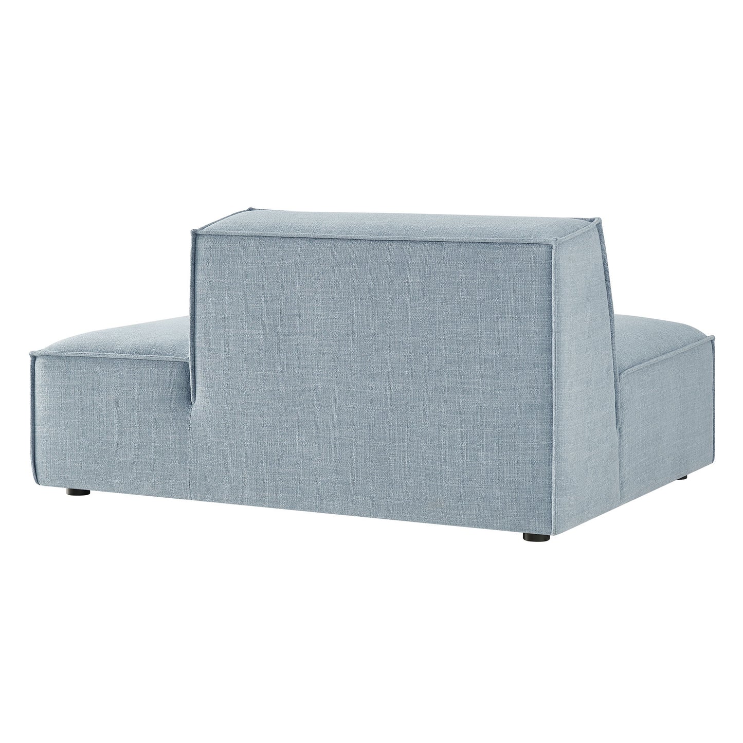 Atlas Performance Fabric Upholstered Right-Facing Armless Modular Chaise in Sky