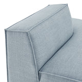 Atlas Performance Fabric Upholstered Right-Facing Armless Modular Chaise in Sky