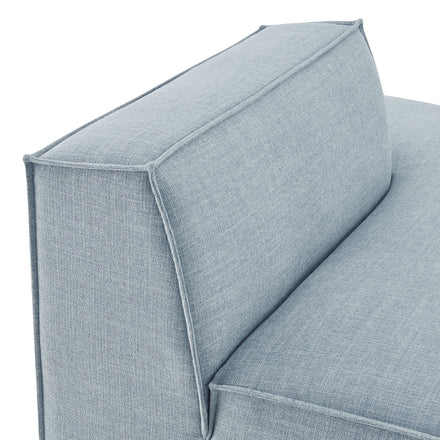Restore Performance Fabric Upholstered Right-Facing Armless Modular Chaise in Sky
