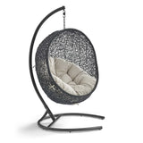 Luna Swing Outdoor Patio Lounge Chair in Beige