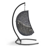 Luna Swing Outdoor Patio Lounge Chair in Beige