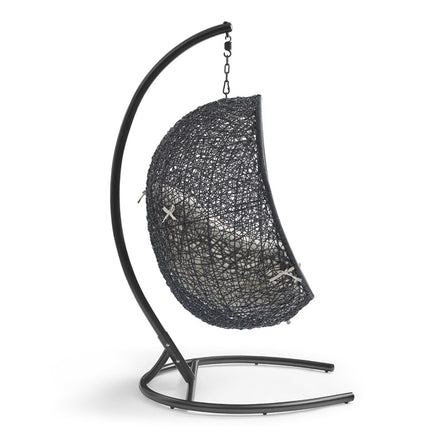 Encase Swing Outdoor Patio Lounge Chair in Beige