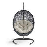 Luna Swing Outdoor Patio Lounge Chair in Beige