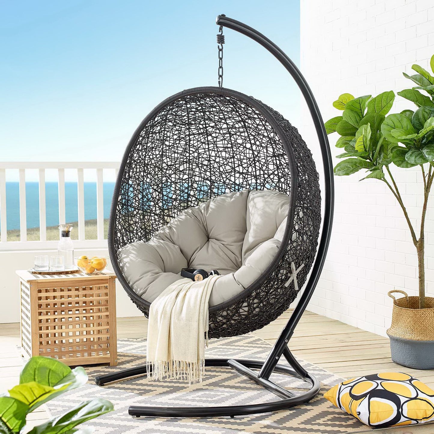Encase Swing Outdoor Patio Lounge Chair by Furniture for America