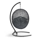 Luna Swing Outdoor Patio Lounge Chair in Gray