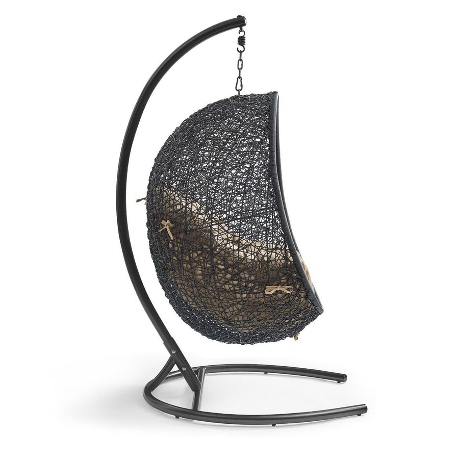 Luna Swing Outdoor Patio Lounge Chair in Mocha