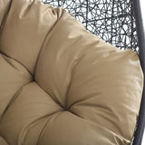 Luna Swing Outdoor Patio Lounge Chair in Mocha