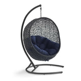 Luna Swing Outdoor Patio Lounge Chair in Navy