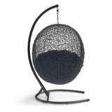 Luna Swing Outdoor Patio Lounge Chair in Navy