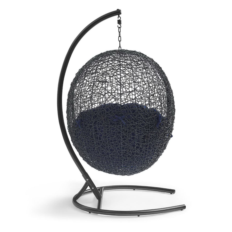 Luna Swing Outdoor Patio Lounge Chair in Navy